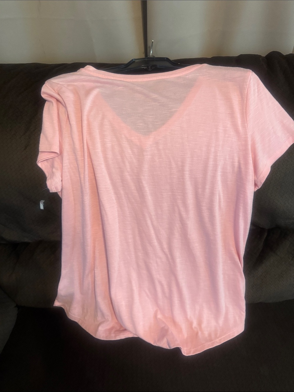 Style & Co. Light Pink Flamingo Graphic V-Neck Tee - Picture 4 of 4